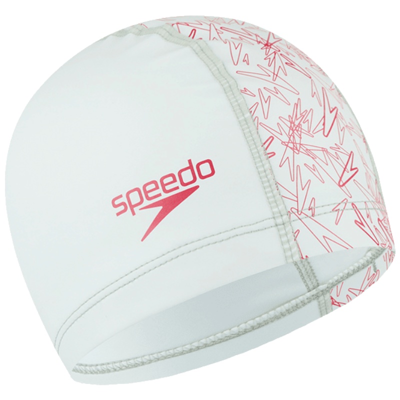 speedo泳帽 高弹PU图层长发护耳专业成码宽松男女通用