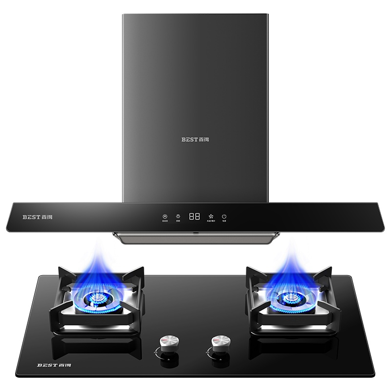 华帝 百得(BEST) E306+QE52 欧式烟灶套装 顶吸式抽油烟机 家用电器大吸力欧式单烟机 吸油烟机(液化气)