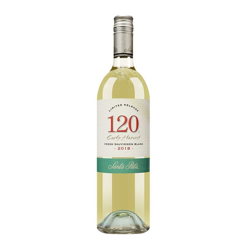 智利中央山谷产区 圣丽塔(Santa Rita)120系列早收长相思干白葡萄酒750ml 单瓶装