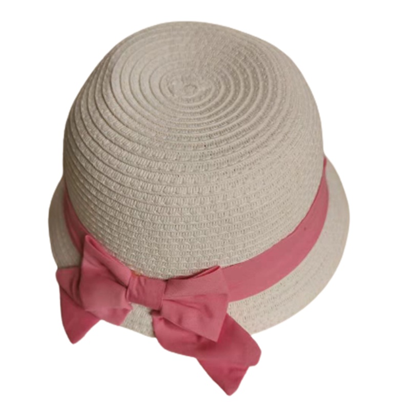 [爱儿宝]儿童遮阳帽女防晒公主沙滩帽子女童草帽夏季宝宝太阳帽春渔夫盆帽