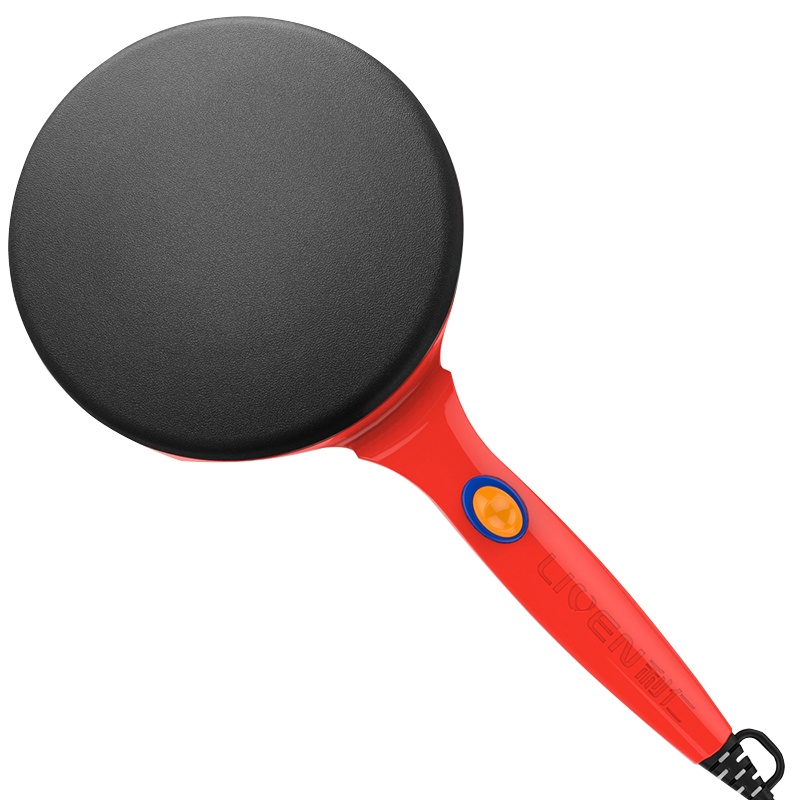 利仁(Liven)电饼铛BC-411A 红樱薄饼铛 电饼铛 家用不可拆洗 一沾一翻 薄饼煎饼锅下盘加热 春饼 烤鸭饼