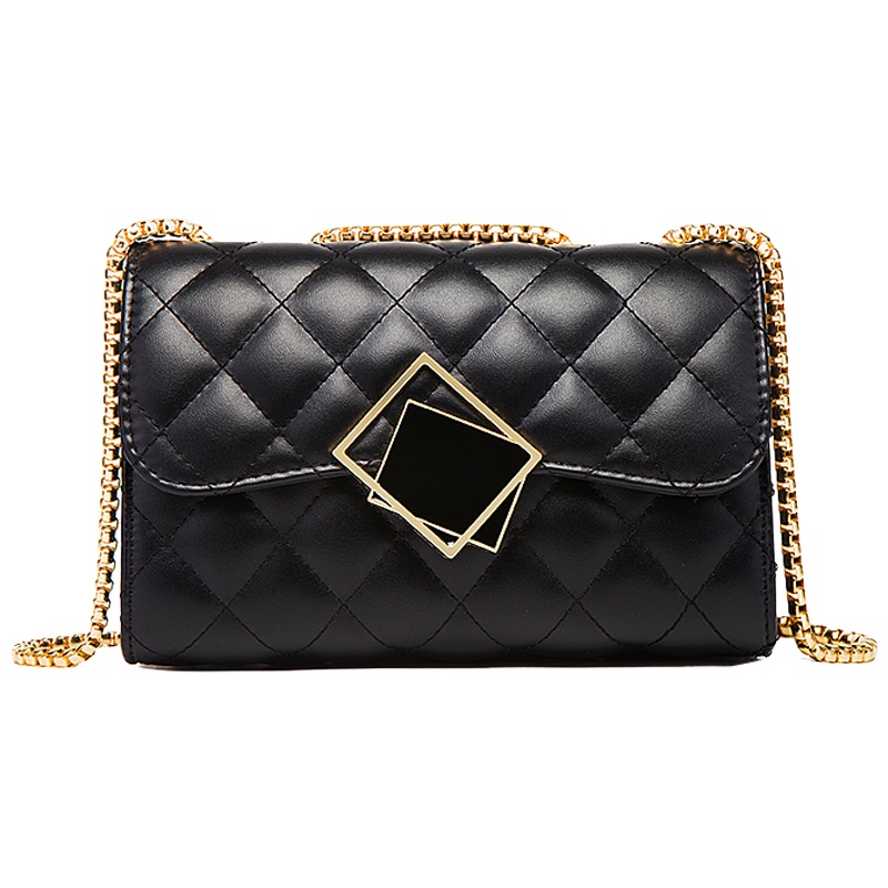 上新小包包女2020新款潮韩版百搭菱格单肩斜挎小包ins链条包LB191121H