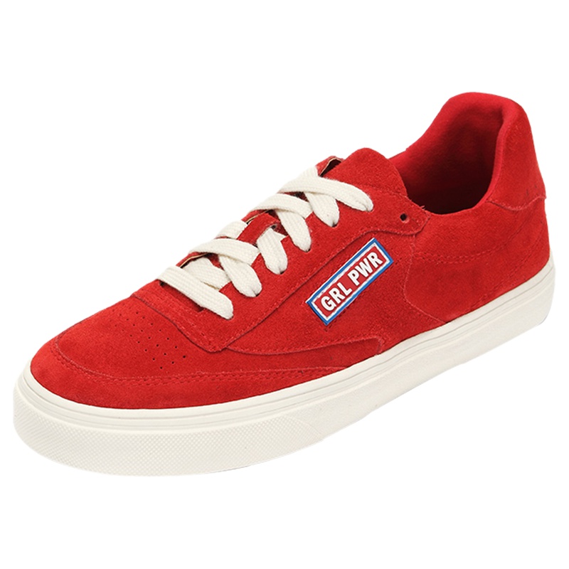 达芙妮秋新款时尚简约牛反绒板鞋