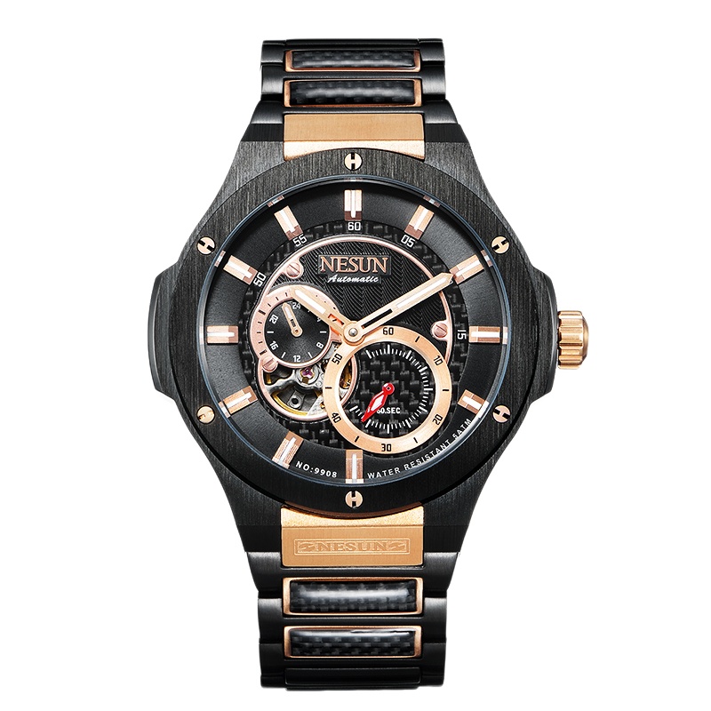 NESUN 尼尚 男士手表全自动机械手表时尚多功能夜光防水运动男表MS9908