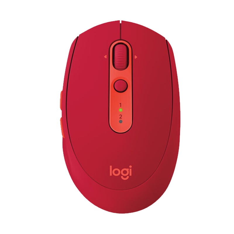 罗技（Logitech） M585无线轻音蓝牙鼠标FLOW跨屏传输多设备双模式连接台式机笔记本商务办公家用 红色