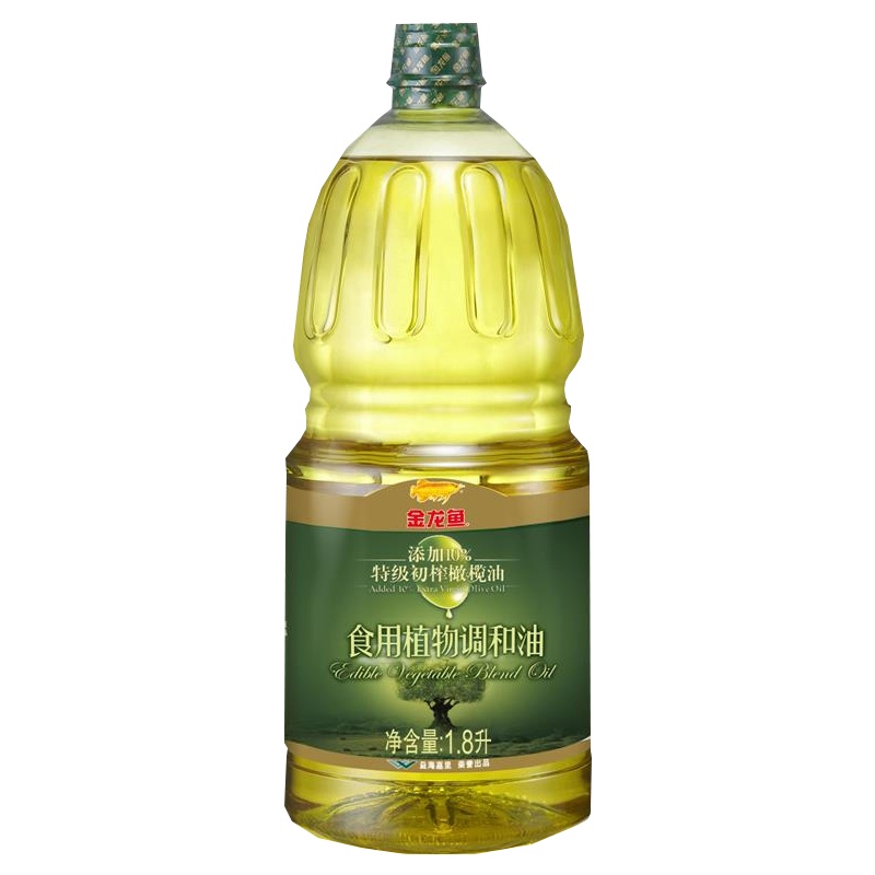 金龙鱼 食用油初榨橄榄油食用植物调和油1.8L(新老配方更替随机发货)