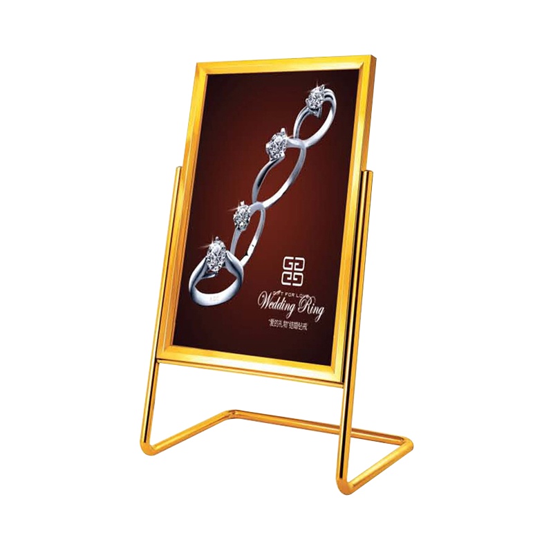 不锈钢水牌海报架展示架 钛金牌立式牌引导牌 (个)[CWFD]