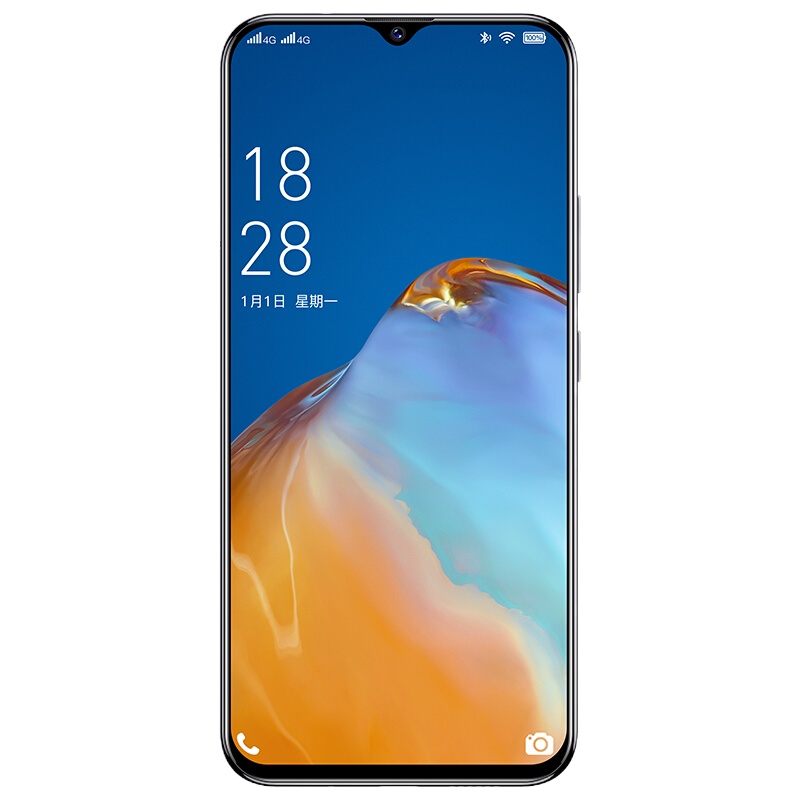 朵唯(DOOV)D6 pro 智能手机 八核水滴全面屏拍照游戏手机 全网通4G 双卡双待 儿童学生备用机 老人手机 超薄人脸指纹解锁 高亮黑 6+128GB