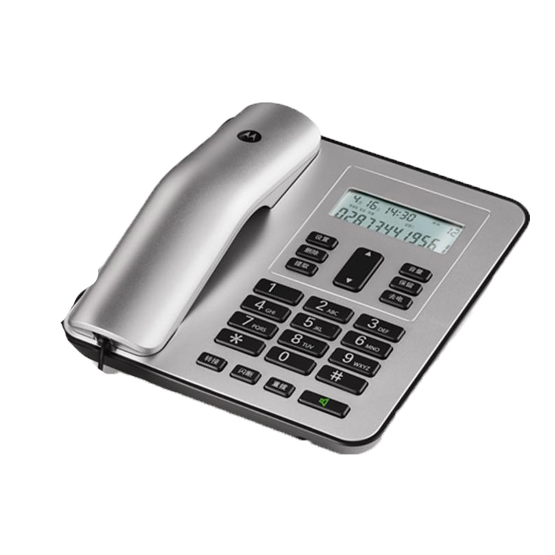 摩托罗拉(MOTOROLA)CT310C普通家用/办公话机来电显示电话机商务有绳座机(银色)