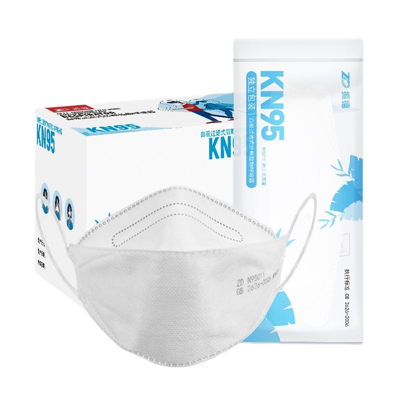 振德 KN95口罩挂耳式 无纺布 鱼型 30只/盒