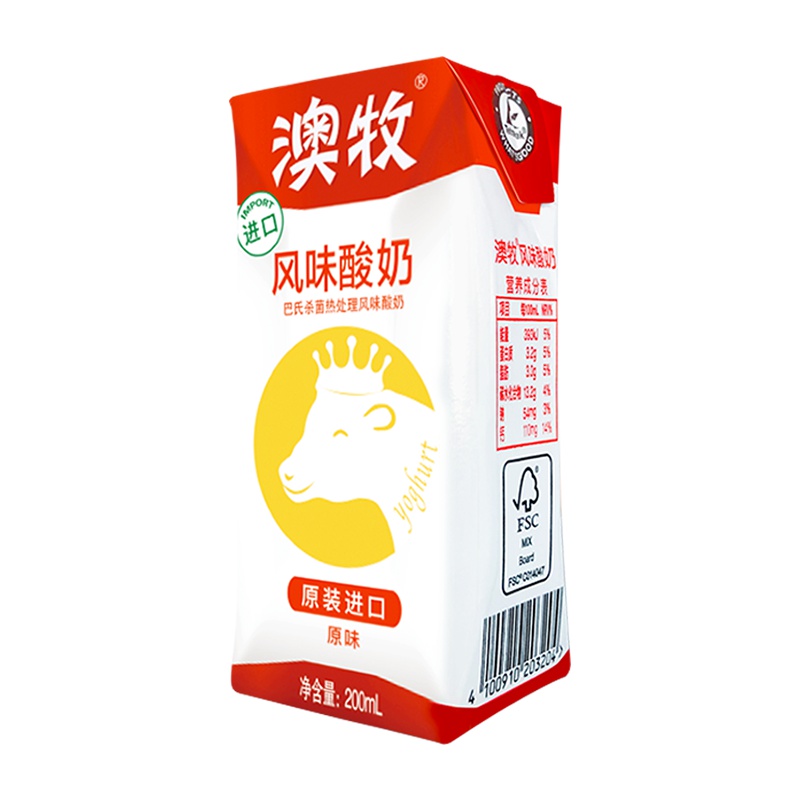 澳牧进口酸奶200ml学生早餐奶