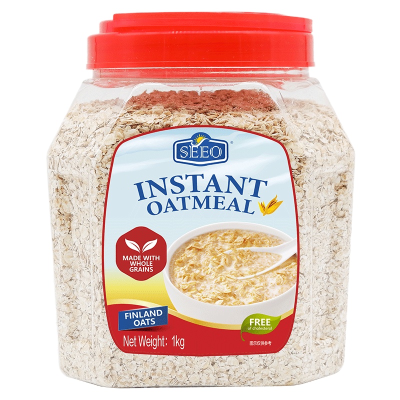 [清仓]seeo进口快熟燕麦片 桶装1000g 营养快熟软糯早餐麦片
