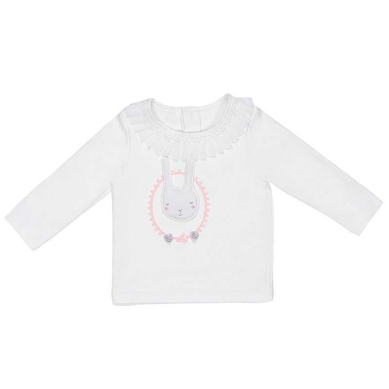 婴姿坊女童春装长袖T恤t圆领翻领打底衫