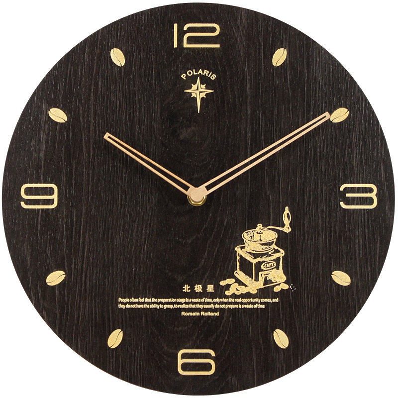 北极星(POLARIS)北欧挂钟客厅家用创意时尚时钟圆形摇摆钟卧室书房现代简约个性静音石英钟表