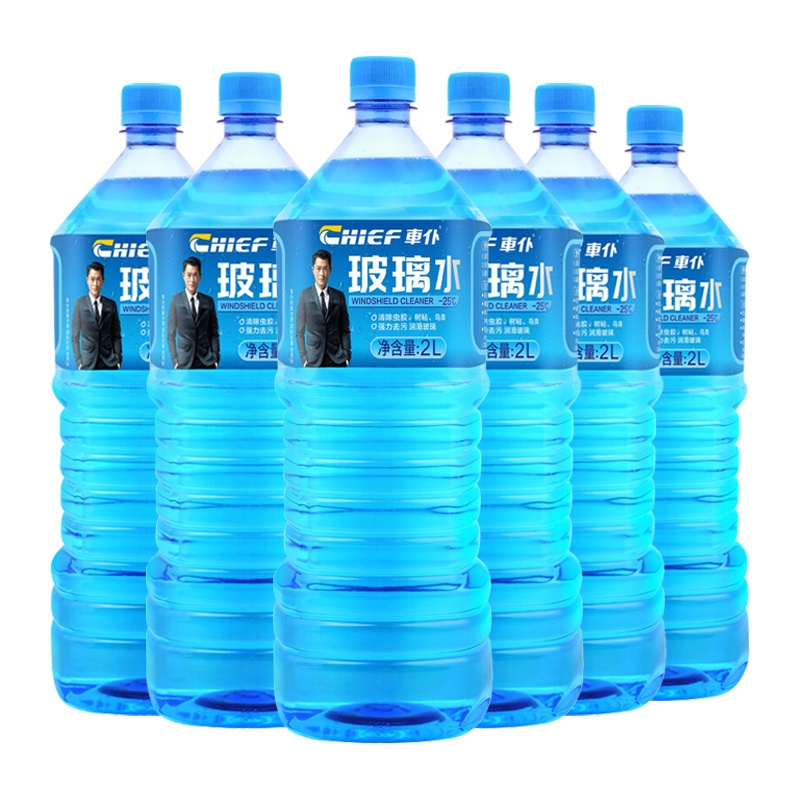 车仆玻璃水汽车冬季防冻玻璃水车用雨刮水雨刷精大瓶6瓶装四季通用玻璃清洗剂零下-25℃使用