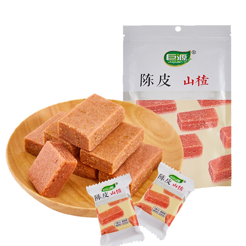 巨源 陈皮山楂200g/袋 不添加山楂条山楂糕山楂片 办公休闲健康零食 儿童山楂可即食小吃