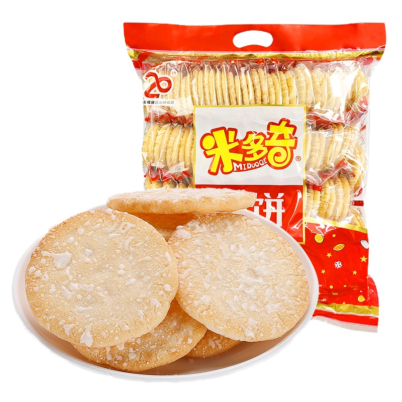 米多奇雪米饼750g仙贝米饼膨化饼干休闲零食大礼包