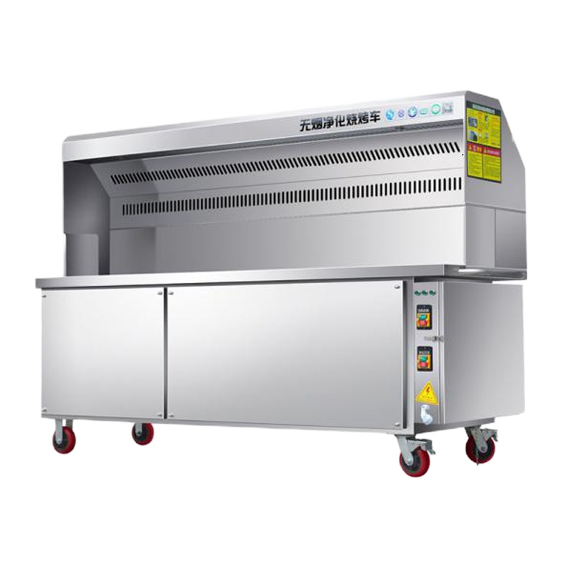 商用不锈钢烧烤车烧烤机油烟净化器木炭炉架摆摊移动 烧烤车