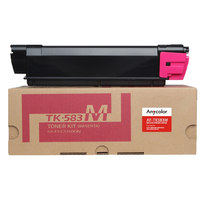 欣彩 TK-583M墨粉盒 AF-TK583M红色粉盒 2.8K适用京瓷FSC5150DN P6021cdn 复印机碳粉