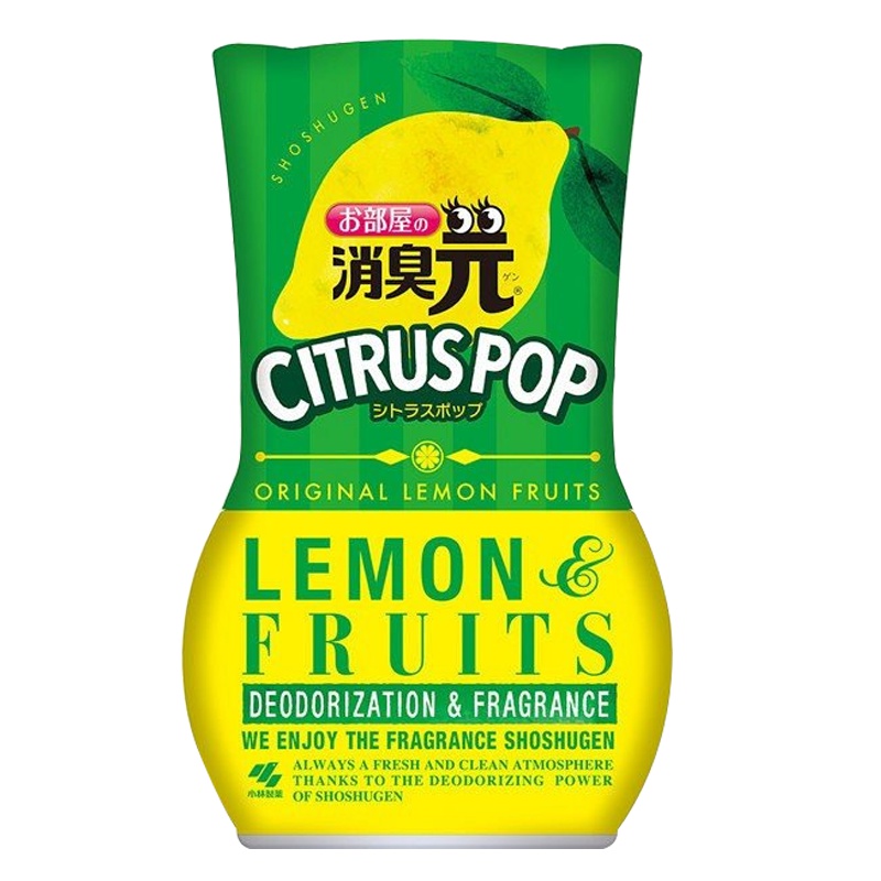 [日本原装]小林制药(KOBAYASHI) 卧室室内房间消臭元空气清新剂0.4L 清新柠檬香400ml