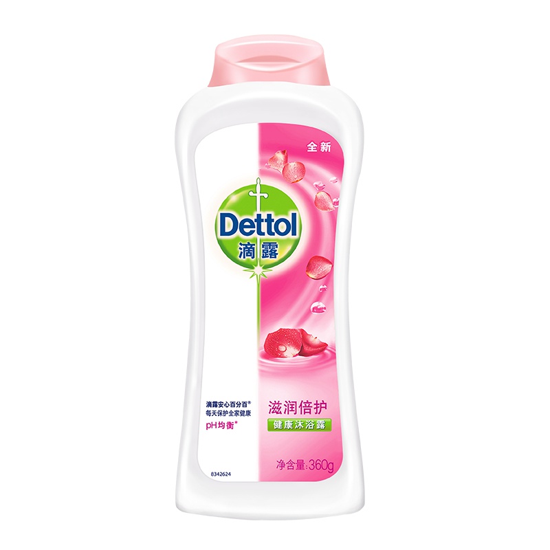 滴露(Dettol) 滋润 倍护 健康沐浴露360克持久留香家庭装男女学生通用量贩装滋润清爽沐浴乳液