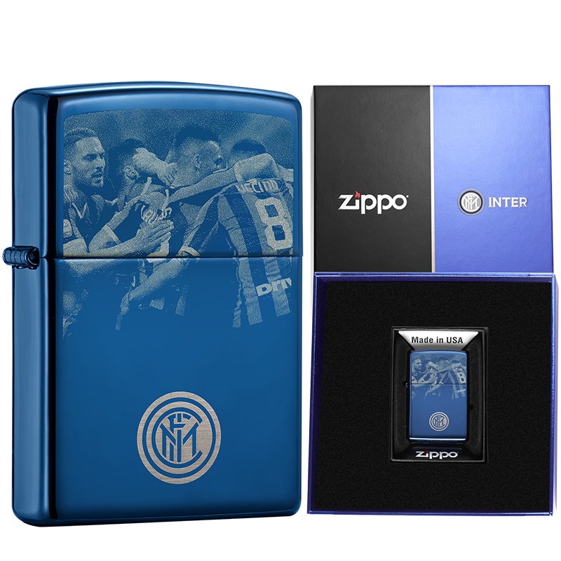 zippo芝宝打火机原装ZIPPO之宝煤油打火机国际米兰联名款-国米纹章ZCBEC-84