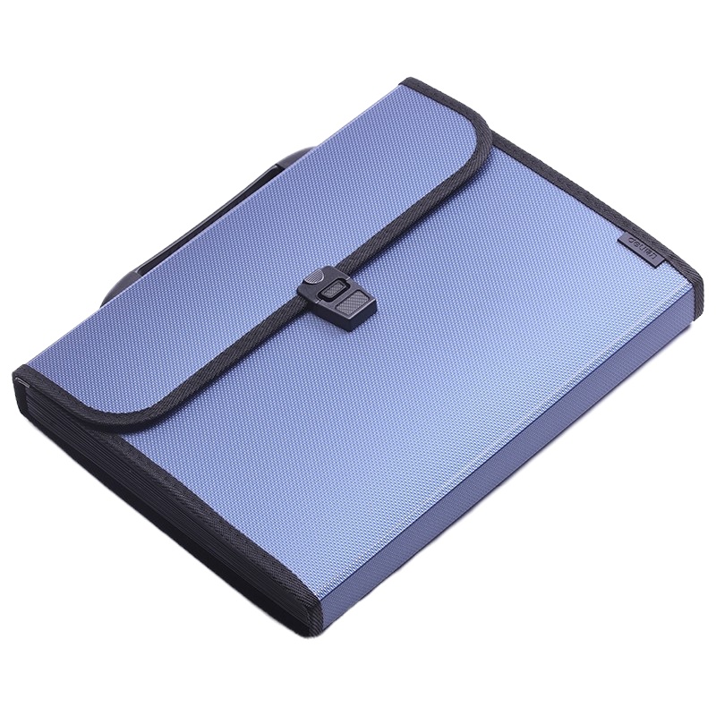 得力(deli)A4/13格手提式风琴包 针织纹面资料包资料册文件包 颜色随机5555