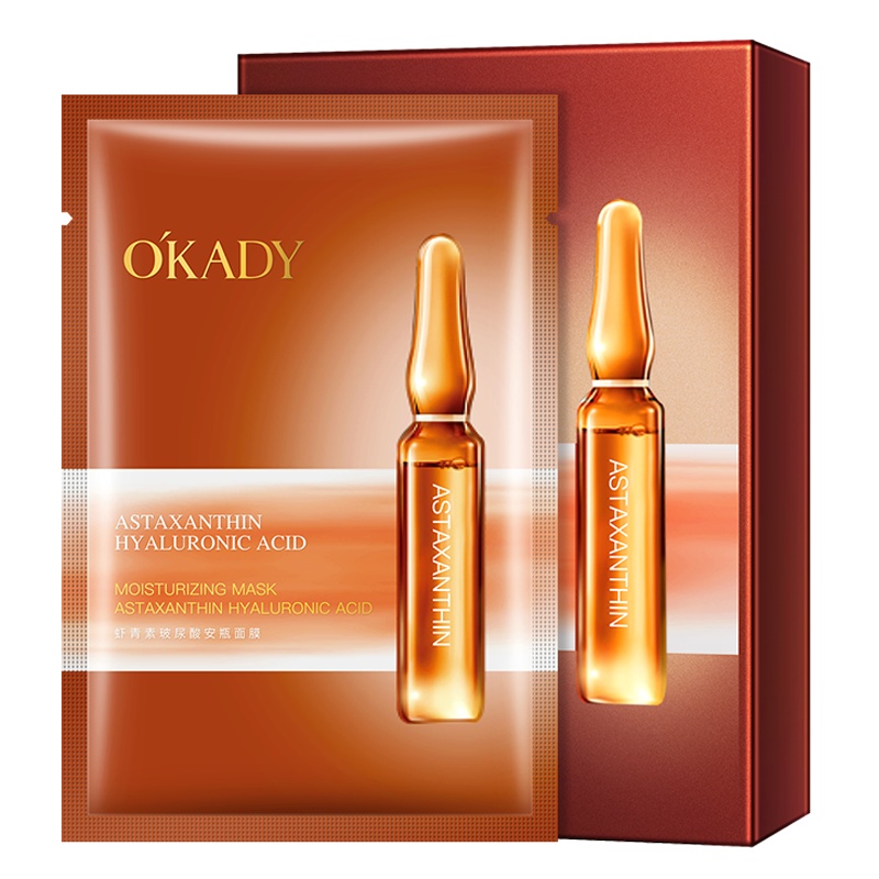 OKADY 虾青素玻尿酸安瓶面膜10片