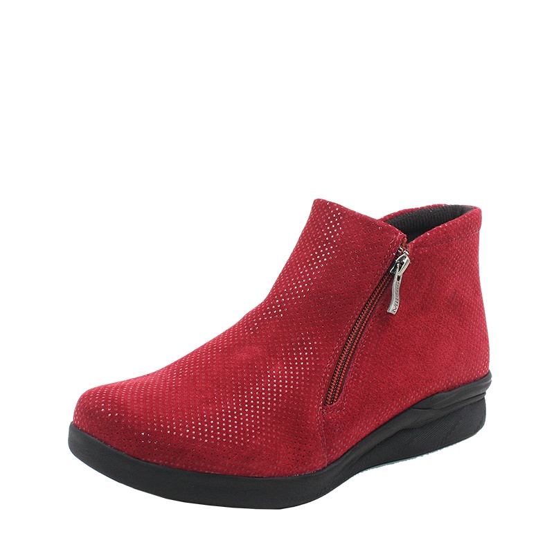 Mileno/米莲诺简约牛皮坡跟女短靴健康舒适妈妈休闲鞋M184531