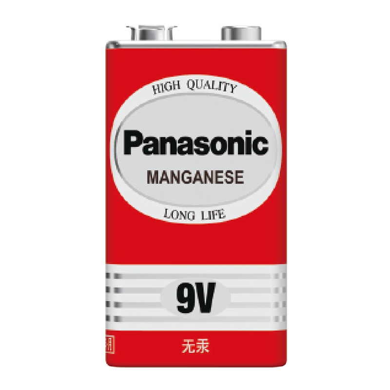 松下(Panasonic)9V碳性方形干电池适用于万用表遥控器话筒报警器玩具 10节盒装 6F22ND