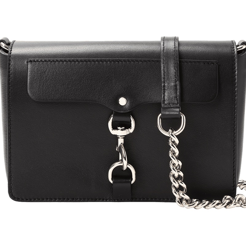 瑞贝卡·明可弗 REBECCA MINKOFF Mab Flap 斜挎包HU18EGRX82 银扣 女士斜挎包