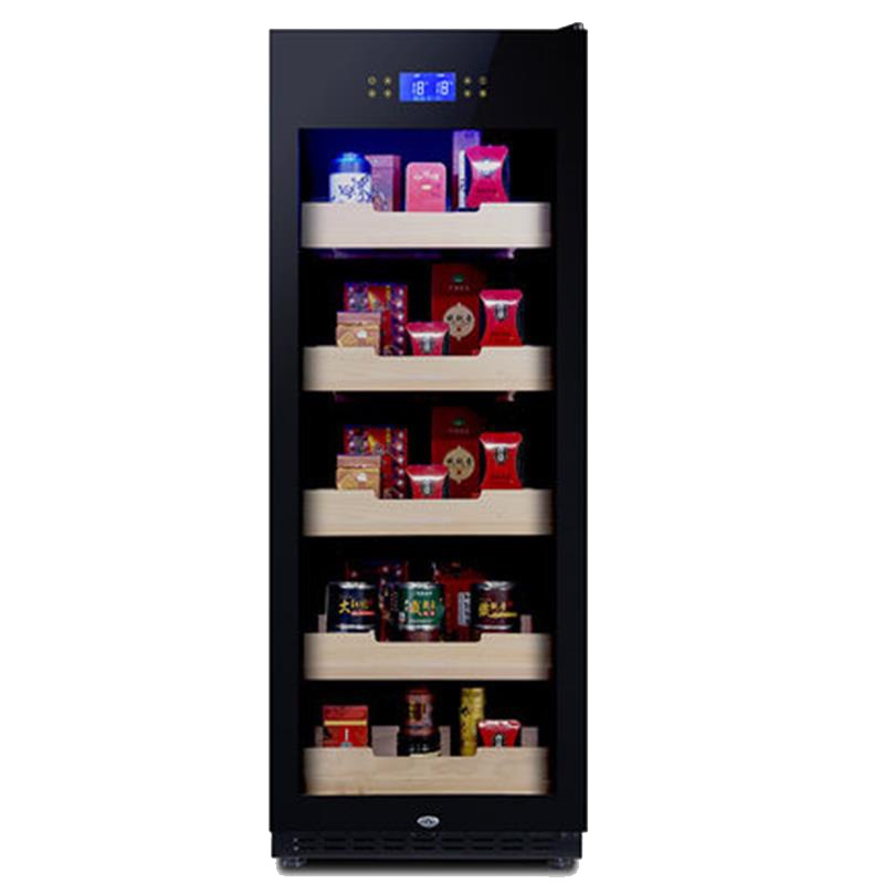 尊堡 JC-308E 茶叶冷藏保鲜恒温红酒柜冰吧家用客厅饮料干货水果保鲜柜 立式冷柜 黑色