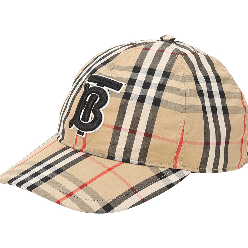 预售 博柏利 BURBERRY Vintage 棒球帽 经典格纹 TB LOGO棉质 男女同款帽子 8027502