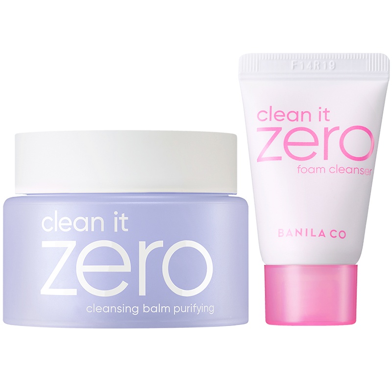 芭妮兰净柔卸妆膏100ml&洗面奶30ml套装 紫色舒缓款