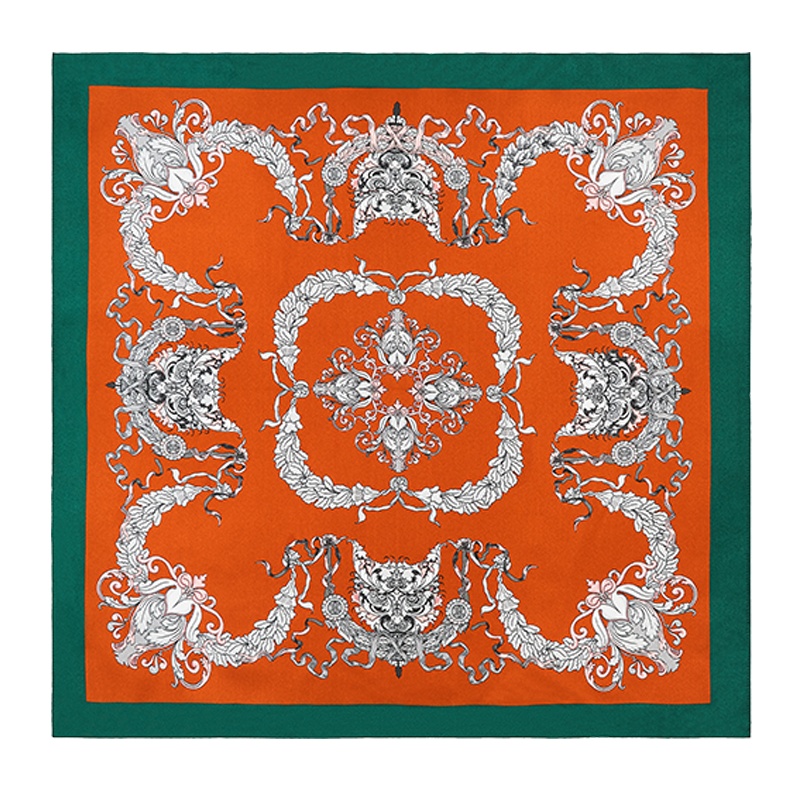 万事利春夏新品真丝丝巾女百搭桑蚕丝小领巾双面印花小方巾-守候