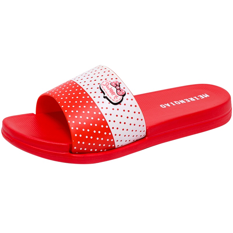 美人桥居家软底拖鞋女轻便舒适EVA防滑浴室平底一字拖室内休闲鞋拖669-1