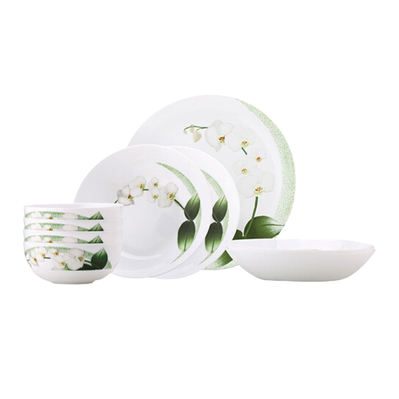 乐美雅 悠兰白玉餐具9件套 - LC-S101G