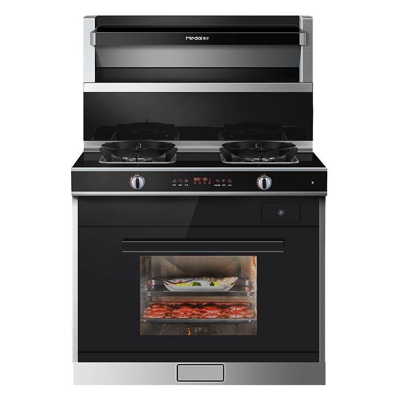 美多(medal)集成灶M3ZKs/蒸烤一体 家用蒸烤箱 大火力大容量 置物台油烟机燃气灶套装 三层防爆玻璃 天然气