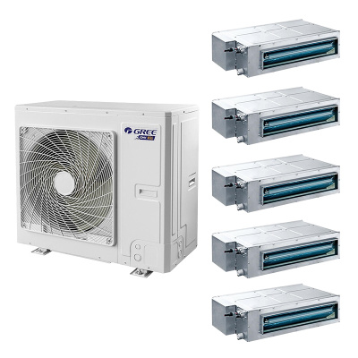 格力(GREE)中央空调6匹一拖五套组 一级能效变频 多联风管嵌入式空调 雅居系列 GMV-H140WL/F
