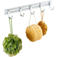 太空铝挂钩排钩浴室壁挂衣钩免打孔如华福禄门后活动挂钩浴室卫生间衣帽钩