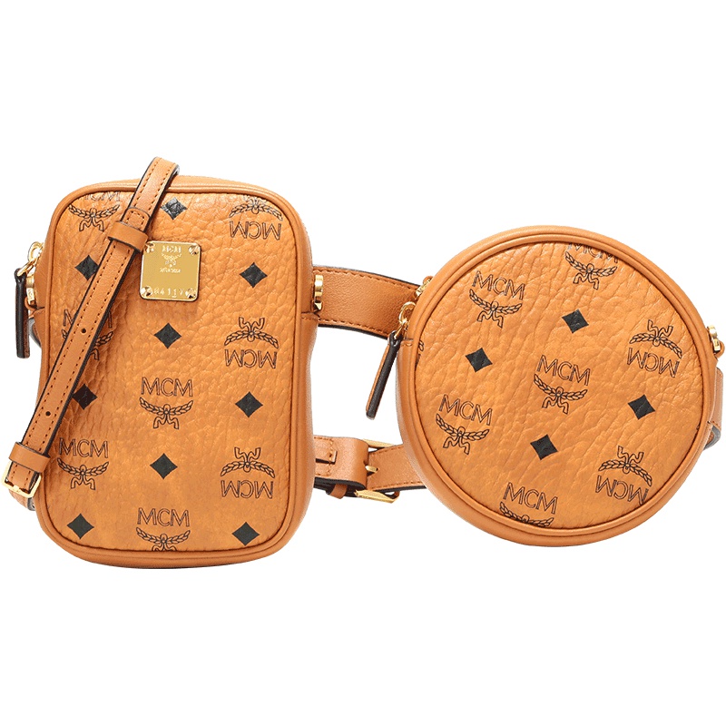 MCM 女士涂层帆布单肩斜挎包腰包 MWZ9ASE60