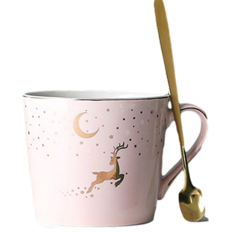 贝瑟斯 北欧ins风陶瓷星空咖啡杯牛奶杯简约家用办公室马克杯