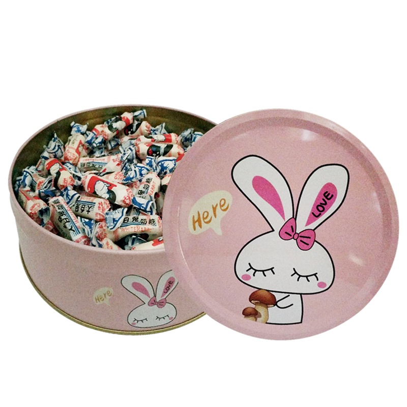 大白兔奶糖糖果礼盒圆形铁盒大白兔400g多款式铁盒(配礼袋)散装400g