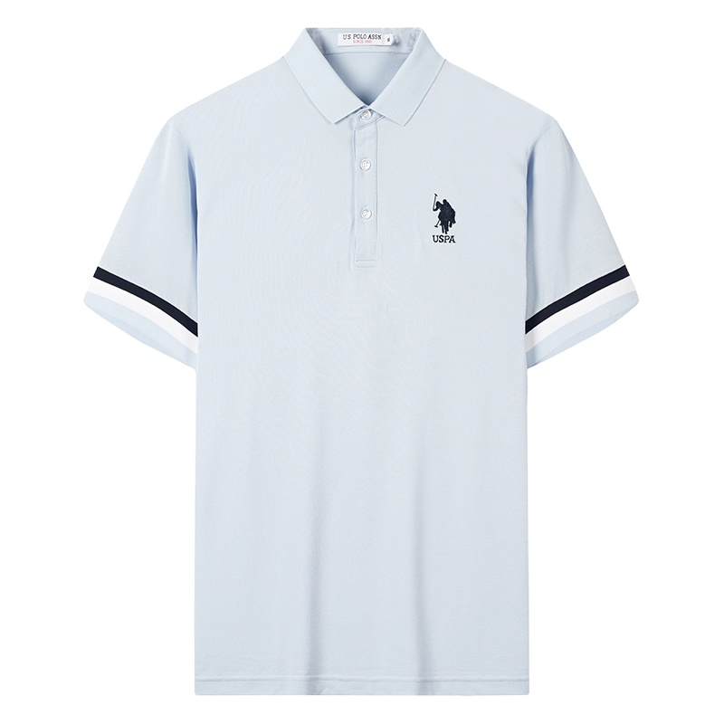 USPOLO ASSN 夏季新款男士polo衫潮流百搭翻领商务休闲青年男装