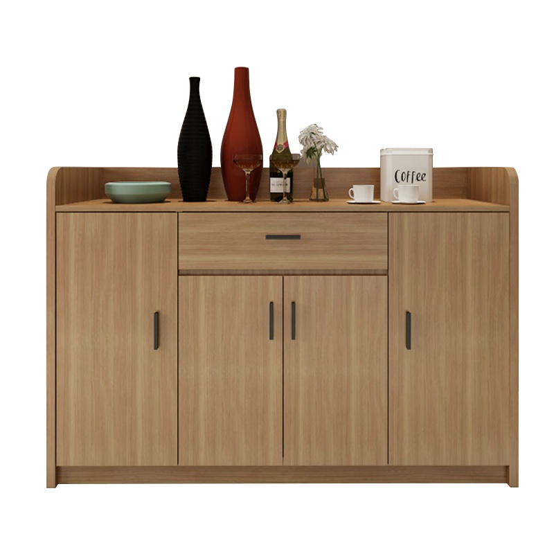 [规格:160CM餐边柜(四门)]餐柜酒店餐边柜_酒店简约餐边柜储物柜现代酒柜原木色柜子饭店包厢