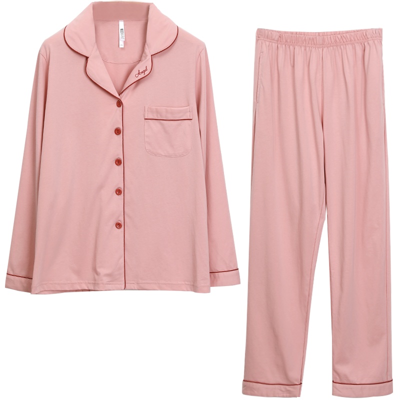 红豆居家21年新款男士女士纯棉长袖情侣睡衣男式女式莫兰迪色系时尚休闲风家居服套装可外穿