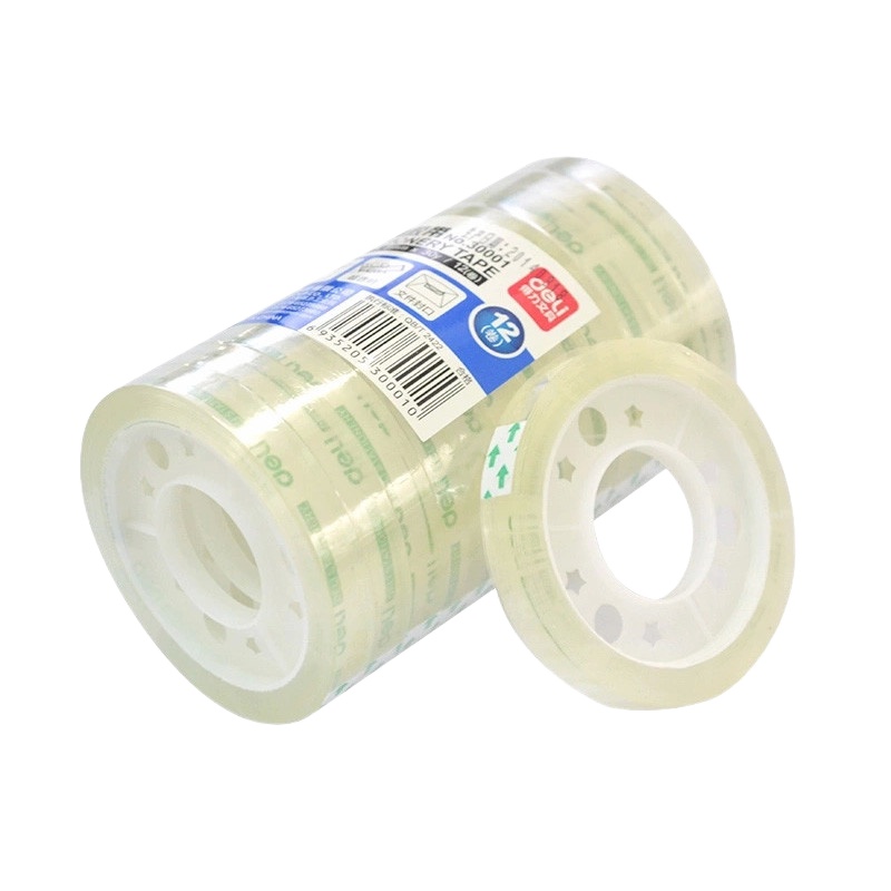 得力(deli)30001小学生用透明胶带改正带学习用品 36卷装8mm (七包服务)