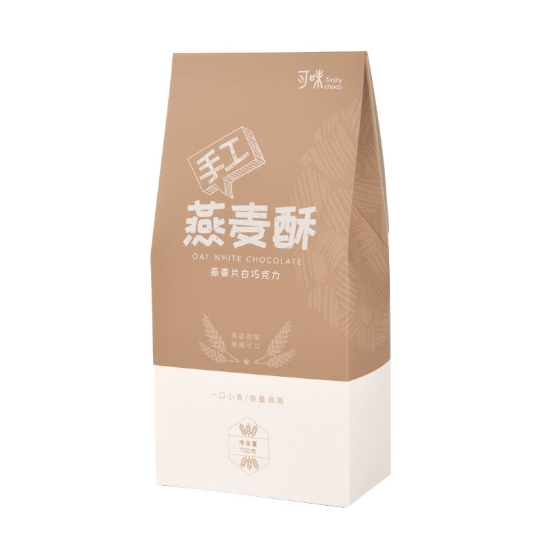 可味100克燕麦白巧克力纸盒