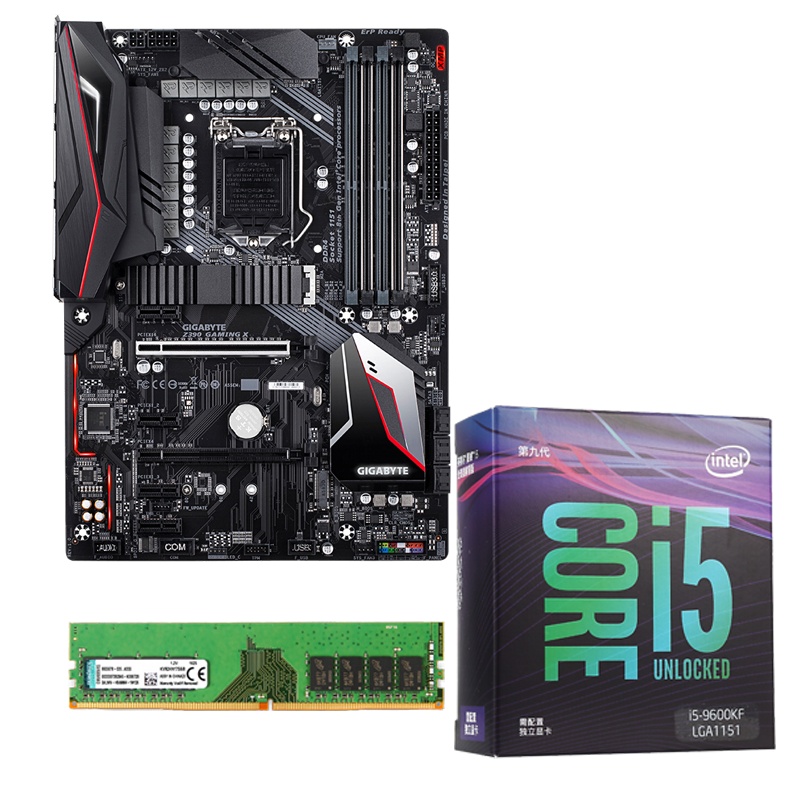 技嘉Z390 GAMING X +I5 9600KF +KVR DDR4 2666