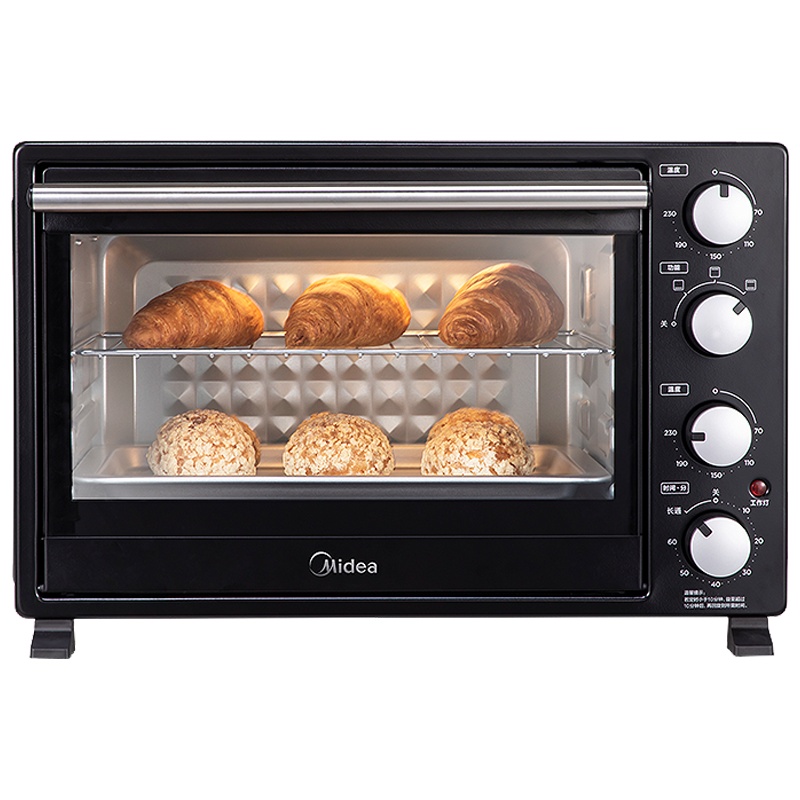 美的(Midea)电烤箱 35L 黄金容积 四层烤位满足味蕾 门板随心停 光景大视窗 烘焙全程即视PT3501